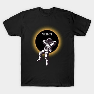 Total Solar Eclipse 2024 Funny Astronaut T-Shirt